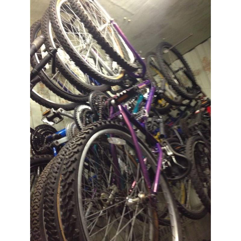 Men's and woman's mountain bikes