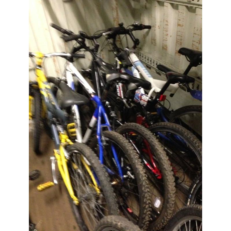 Men's and woman's mountain bikes