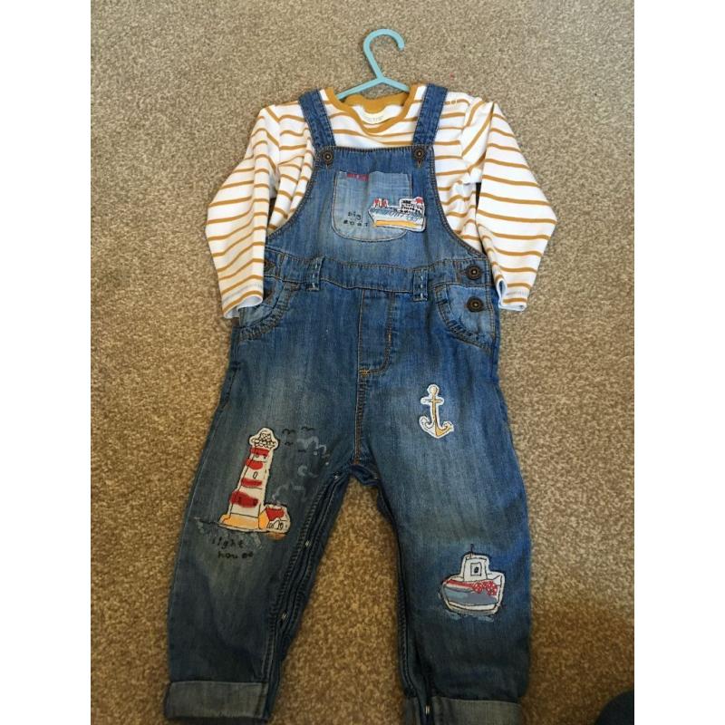 Baby boy Next dungarees