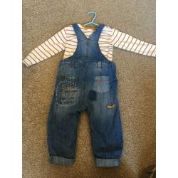 Baby boy Next dungarees