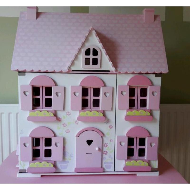ELC Rosebud Dolls House (inc furniture and family)