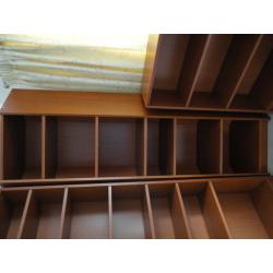 Ikea Billy Bookcases, Cherry Red Veneer, Set of Three-Corner Unit, Large and Small, Good Condition