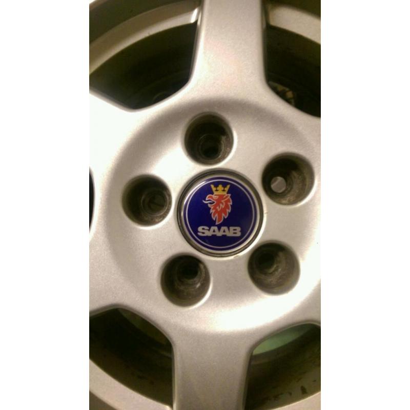 Saab/vauxhall alloys 5x110 15"x6.5j Michelin tyres