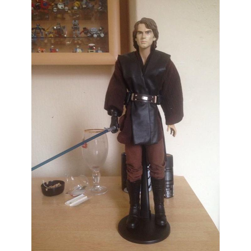 Star Wars figures and darth Vaders helmet