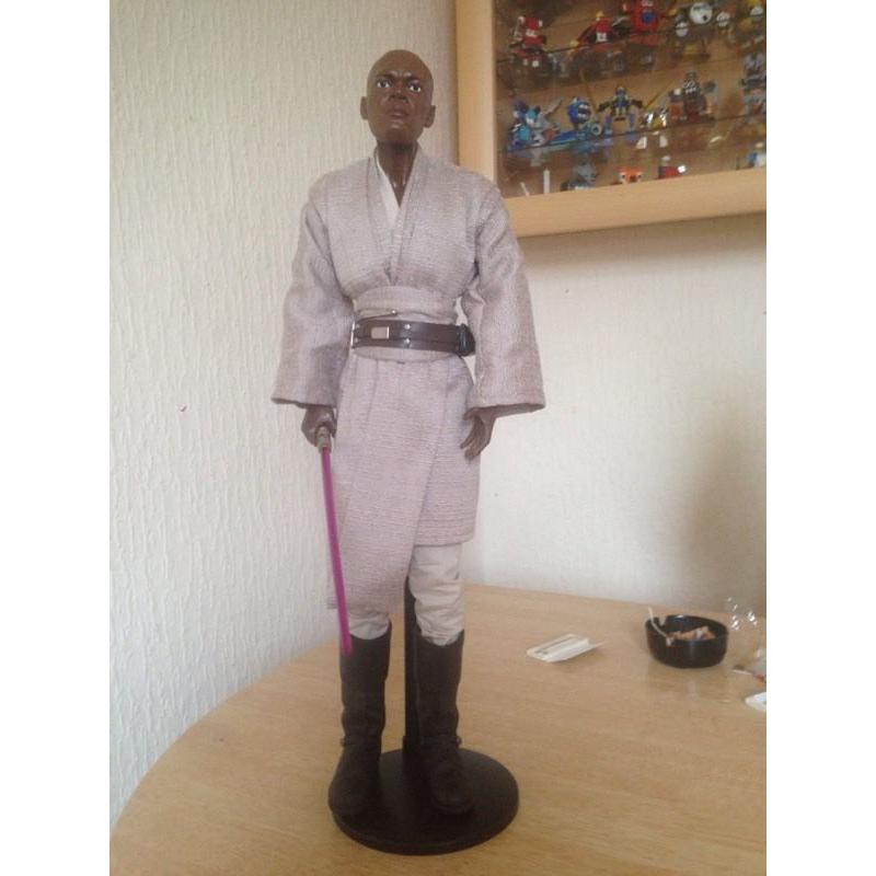 Star Wars figures and darth Vaders helmet