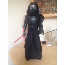 Star Wars figures and darth Vaders helmet