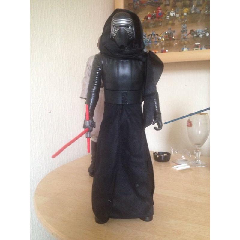 Star Wars figures and darth Vaders helmet