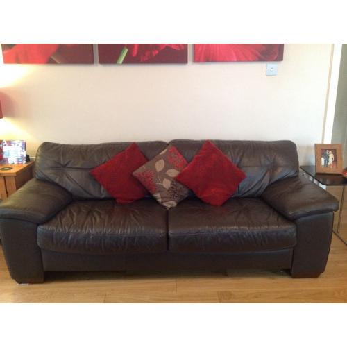 3 Seater Leather Sofa.