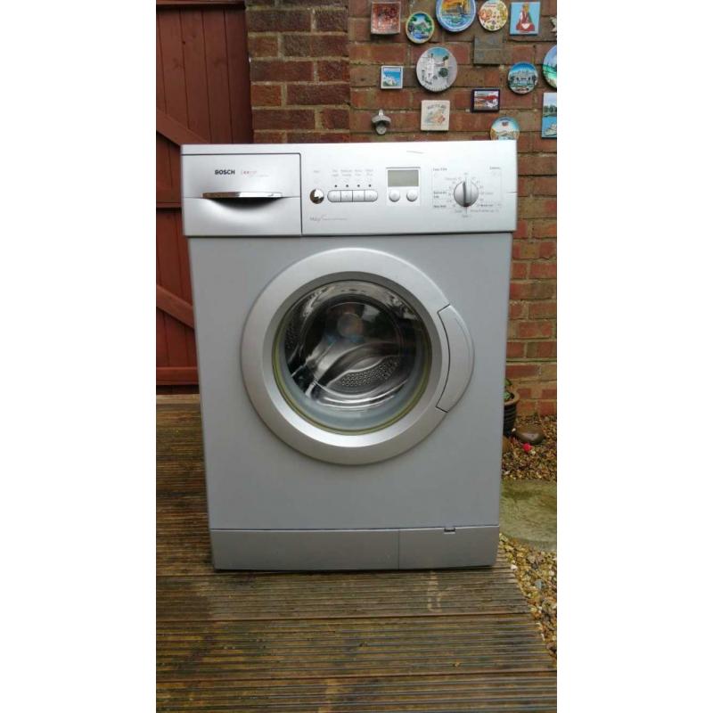 For Sale Bosch Silver 1400 spin speed washing machine.