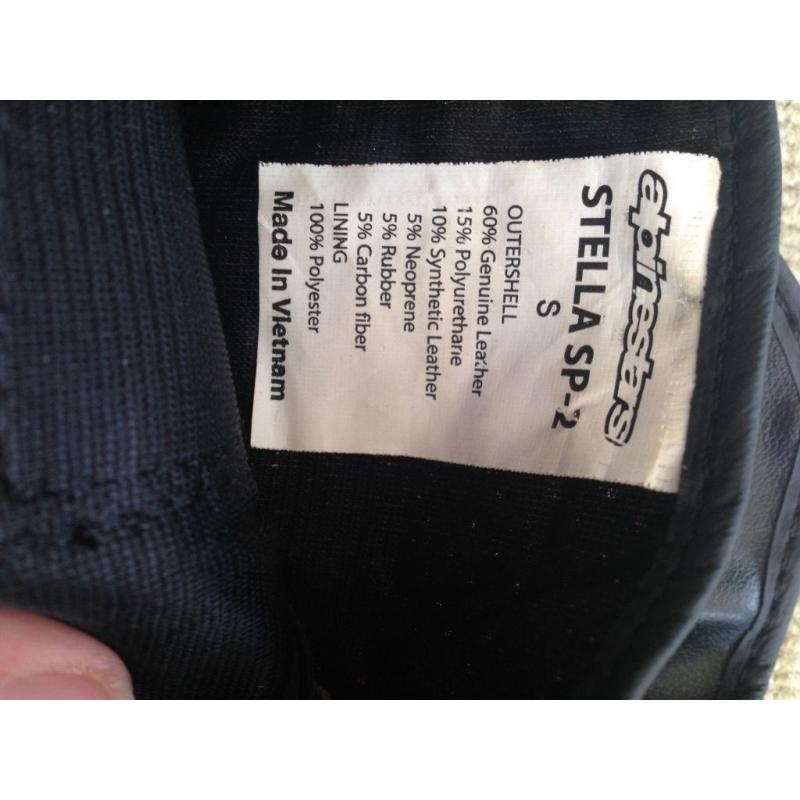 Ladies Alpinestar Motorbike Gloves - size S