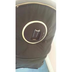 Puschair with speakers can be connected to ipod