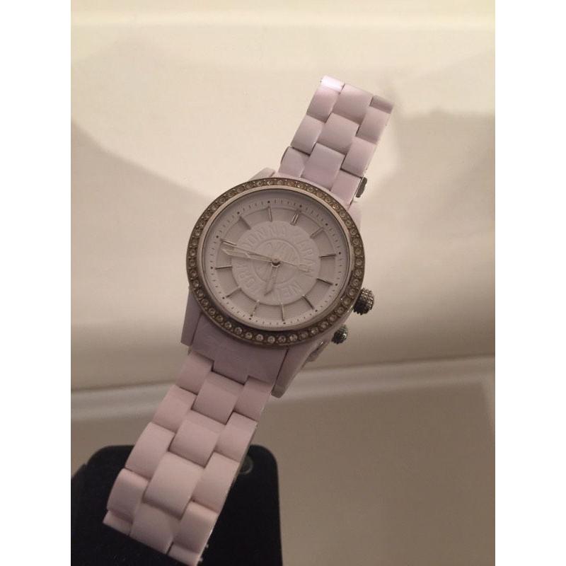 DKNY ladies white watch