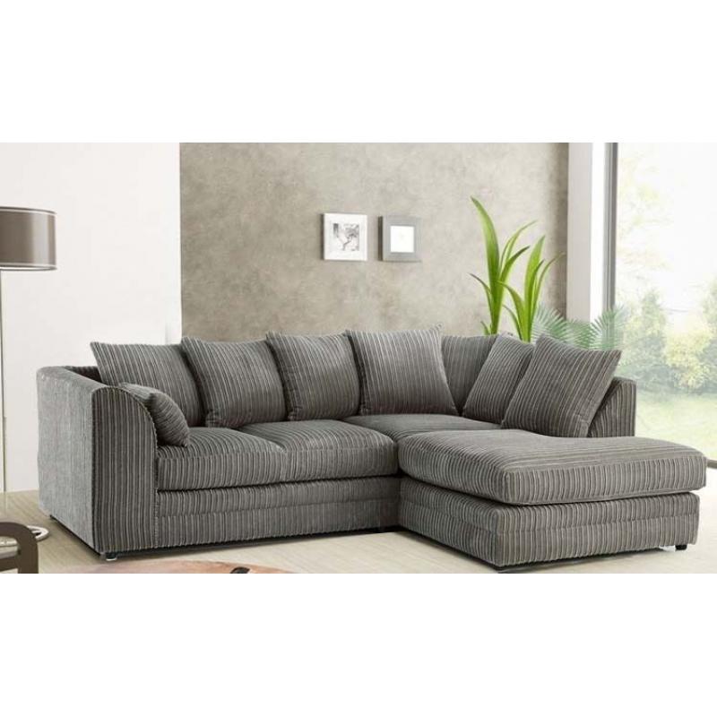 New Corner Sofas Fabric Couches Cheap Settees Multiple Colours, Free Delivery