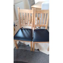 Dining table and chairs