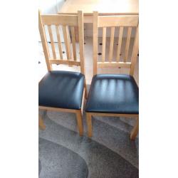 Dining table and chairs
