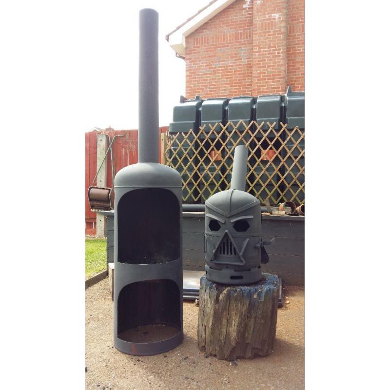 HAND MADE PATIO HEATER LOG BURNER