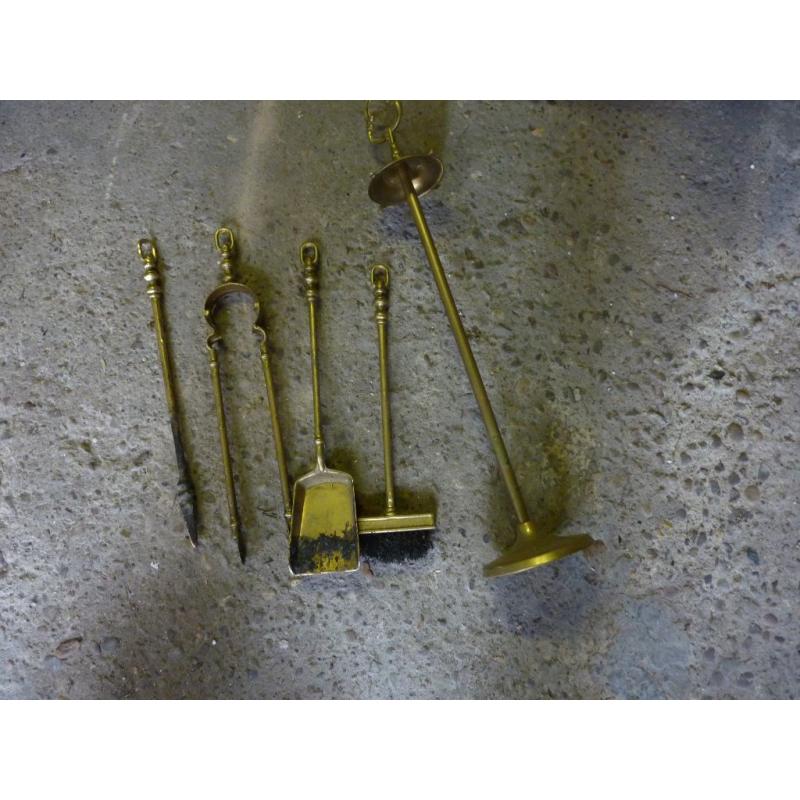 old vintage ? Brass Fire Compendium set