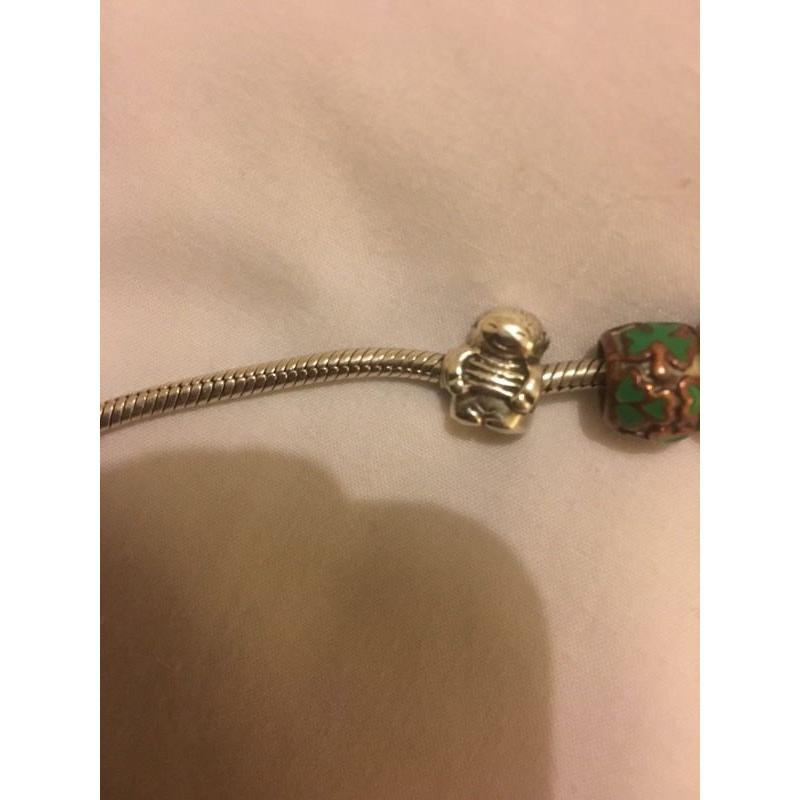 Pandora bracelet with charms and Pandora necklace