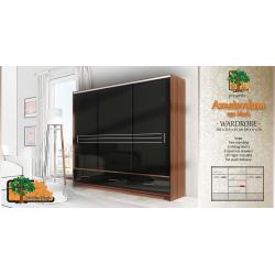 Brand New Sliding Door Wardrobe AMSTERDAM 250cm / 98in BLACK, delivery available