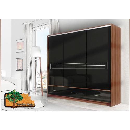Brand New Sliding Door Wardrobe AMSTERDAM 250cm / 98in BLACK, delivery available