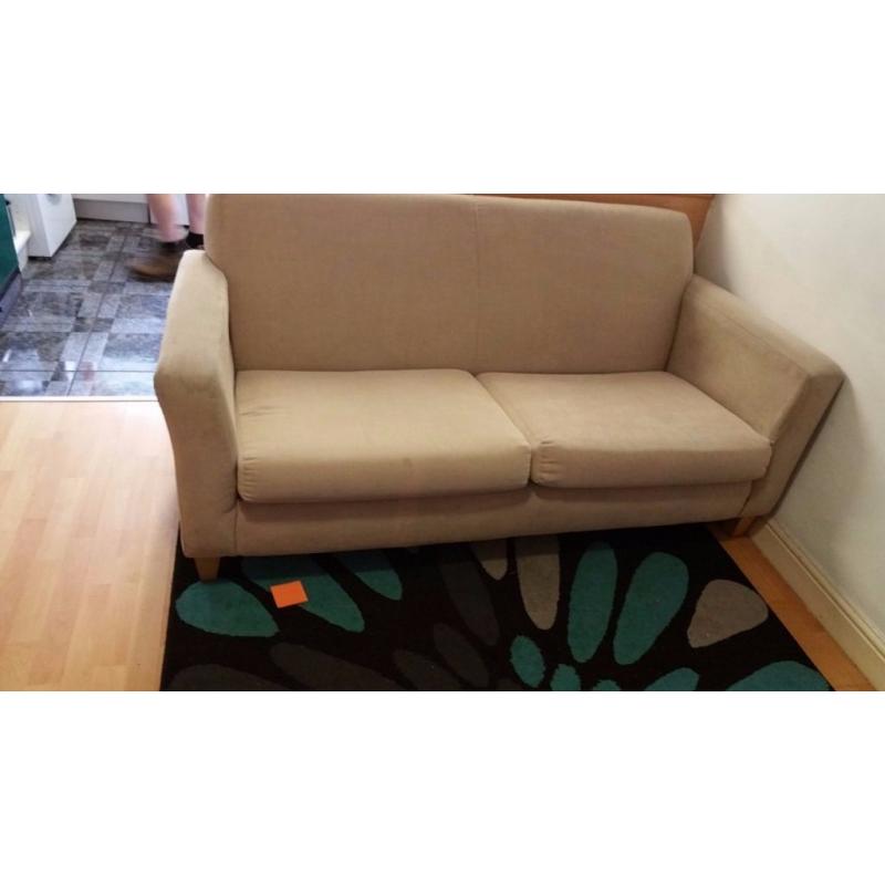 2 light tan sofas free to collect from Whitchurch Road, Cardiff