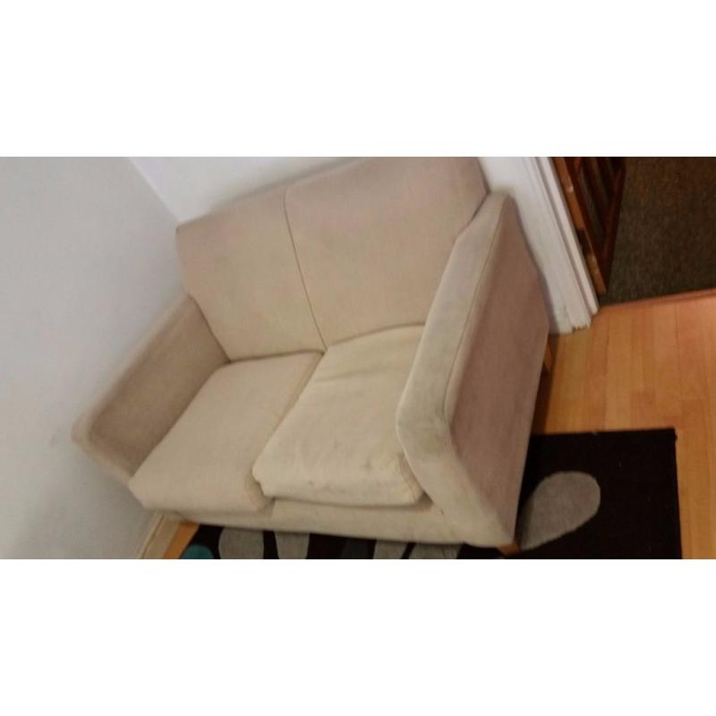 2 light tan sofas free to collect from Whitchurch Road, Cardiff