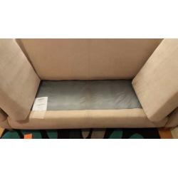 2 light tan sofas free to collect from Whitchurch Road, Cardiff