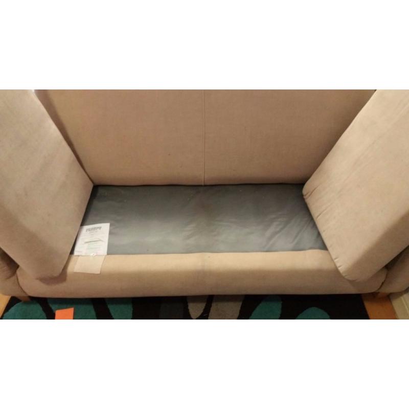2 light tan sofas free to collect from Whitchurch Road, Cardiff