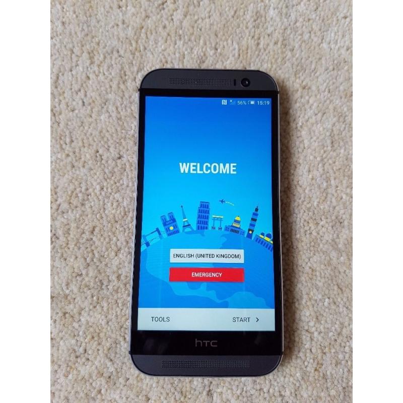 Used HTC One M8 Grey 16gb unlocked mobile phone