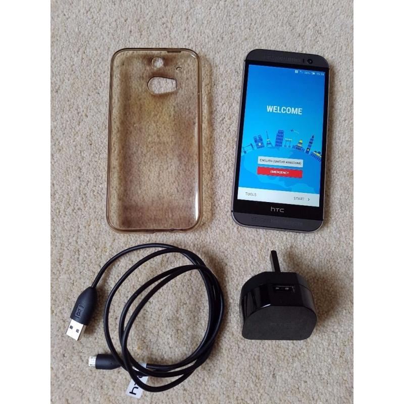 Used HTC One M8 Grey 16gb unlocked mobile phone