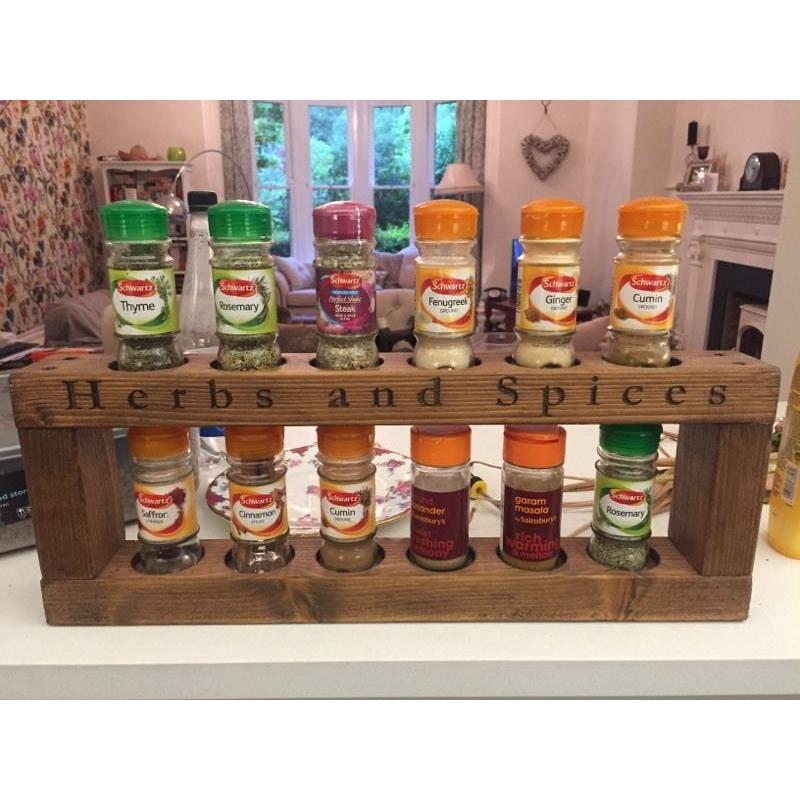 Wooden Herbs & Spice Rack