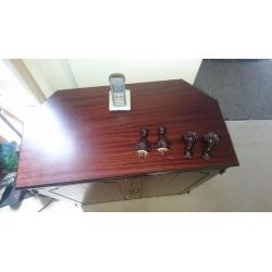 TV Stereo Hi-fi Cabinet corner shelf burgundy