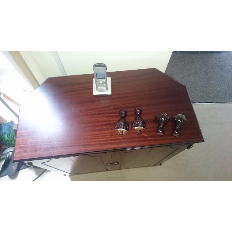 TV Stereo Hi-fi Cabinet corner shelf burgundy