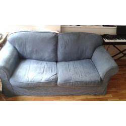 NEEDS TO BE GONE TODAY blue double sofa bed