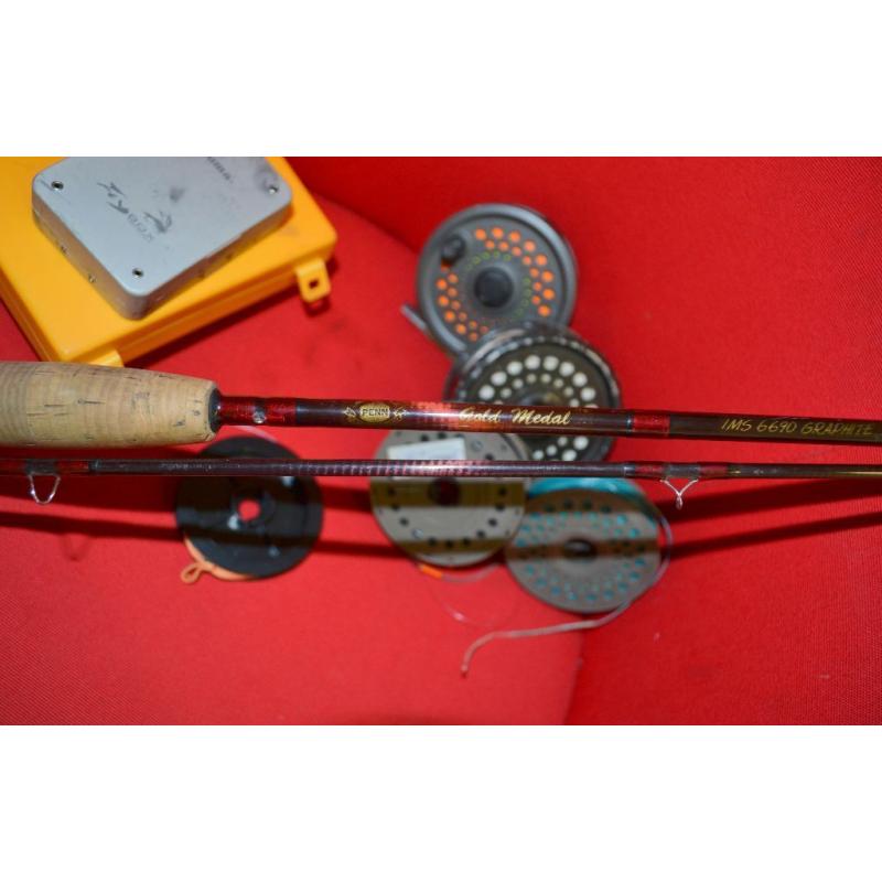 Fly Fishing Rod Penn Gold Medal IMS 6690 Graphite 9' #6 Line USA & Reels, Lines, Bag, Priest