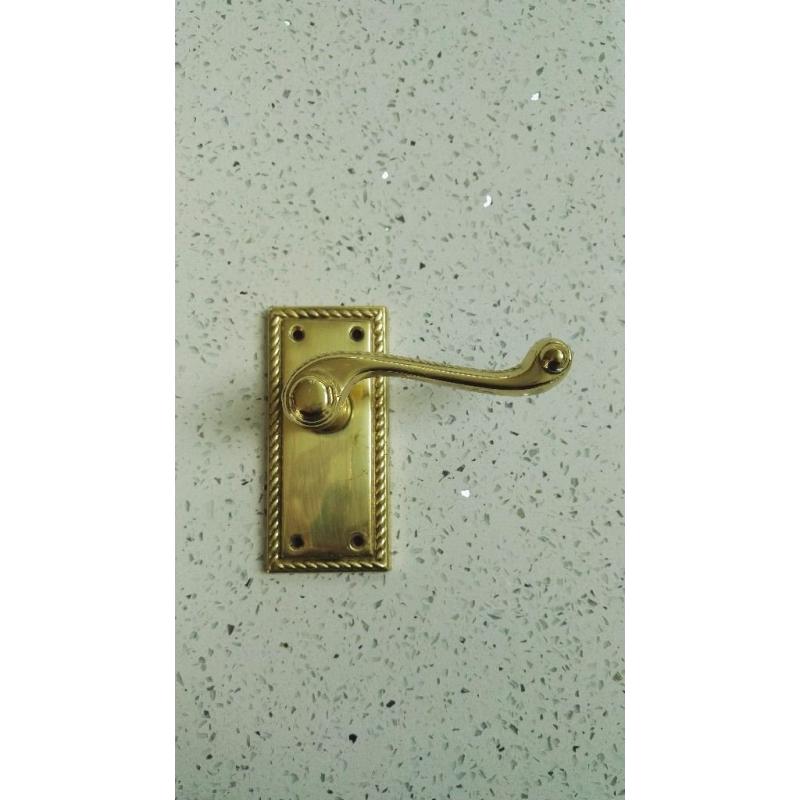 Victorian Style Heavy Brass Door Handles