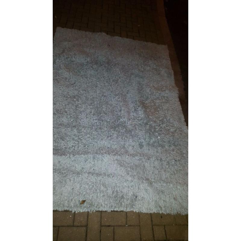 LARGE shaggy rugs LIGHT BLUE SIZE 93X 62 INCHES