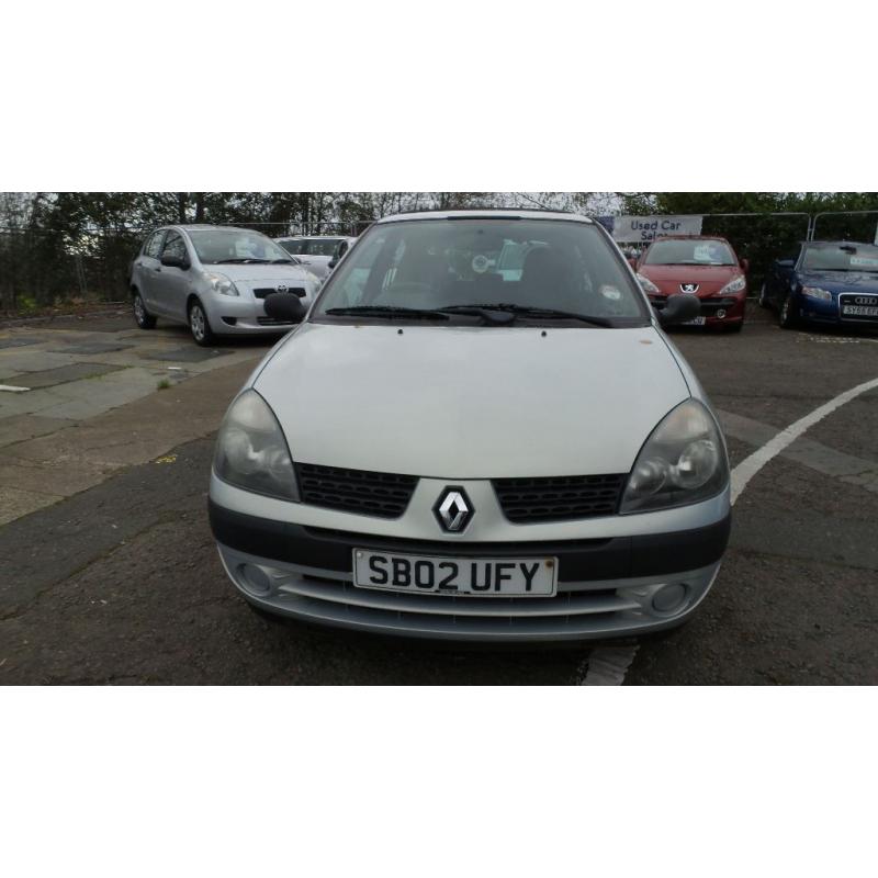 2002 RENAULT CLIO EXPRESSION 16V MOT 30/11/2016 **PART EX TO CLEAR**