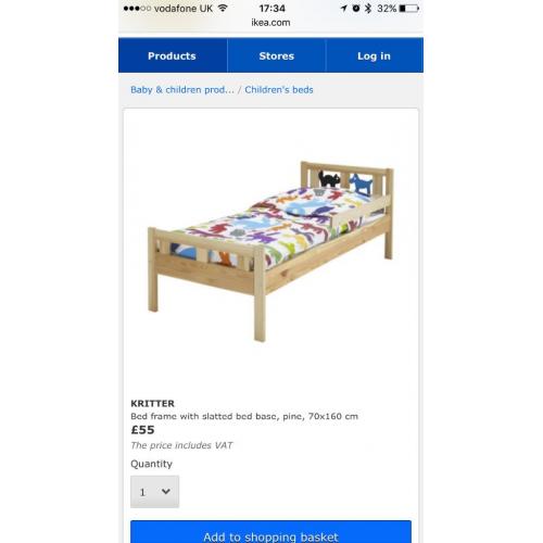 Brand new children's IKEA bed @ mattress