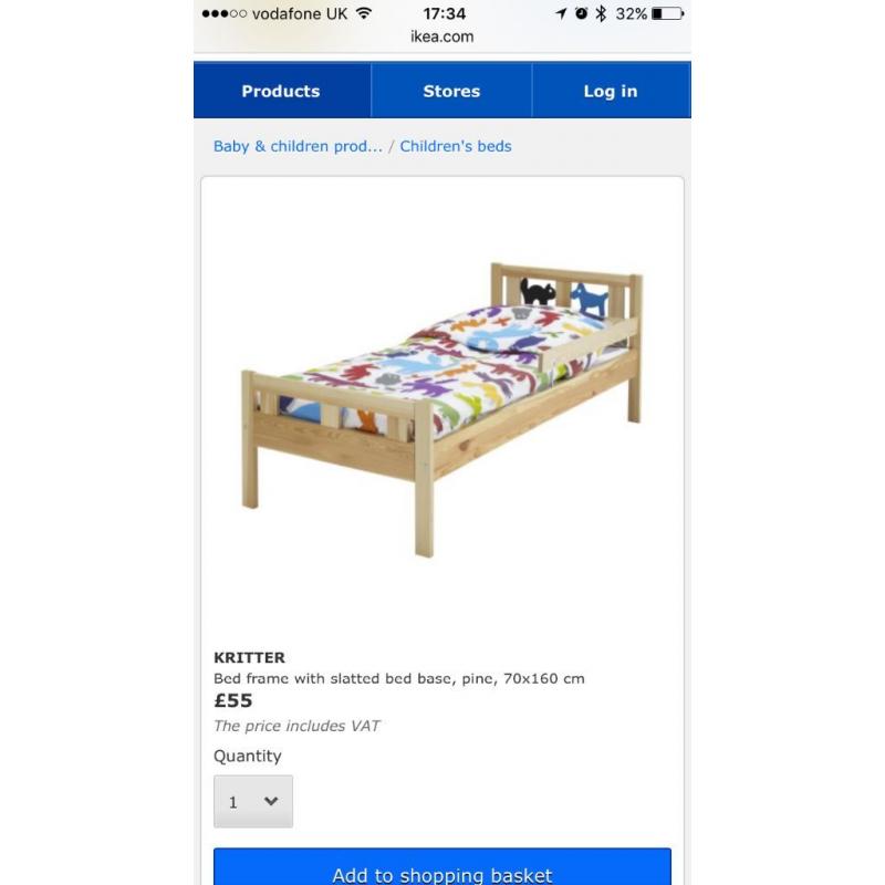 Brand new children's IKEA bed @ mattress