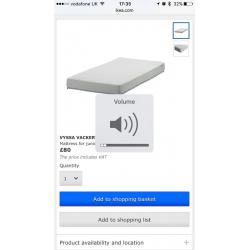 Brand new children's IKEA bed @ mattress