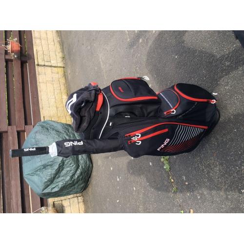 Ping Traverse Golf Bag, Ping Umberella and Ping G20 Towel