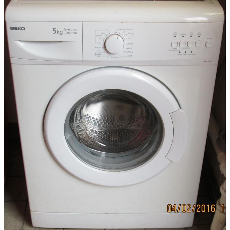 Washing Machine – Beko WM5100W – only about 18 months old