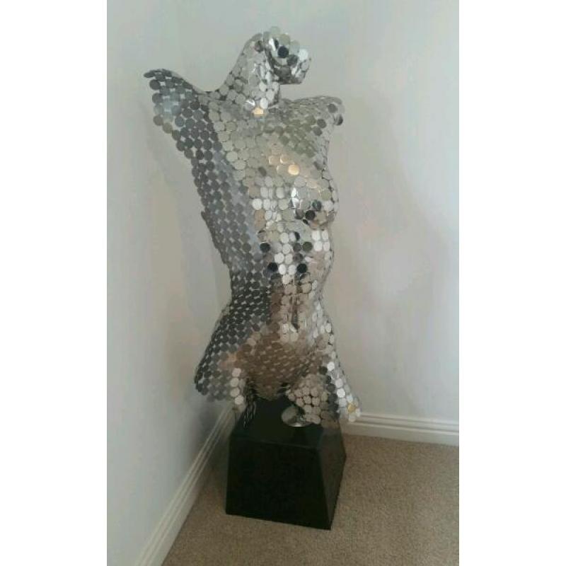 Unique sculpture with marble base