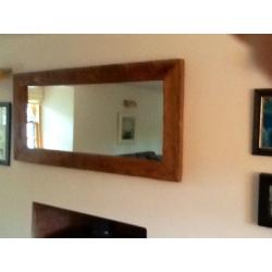 Rustic Wooden Framed Mirror