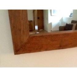 Rustic Wooden Framed Mirror