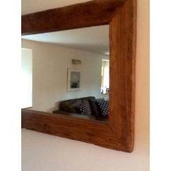 Rustic Wooden Framed Mirror