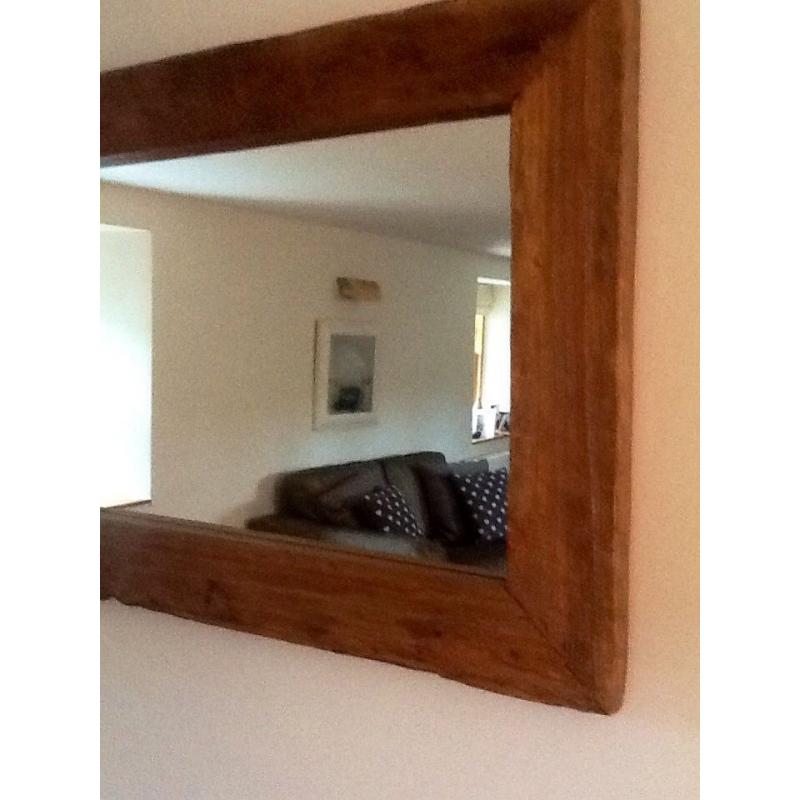 Rustic Wooden Framed Mirror