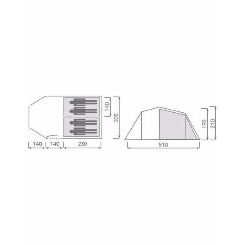 Spacious tent sleep 4 man