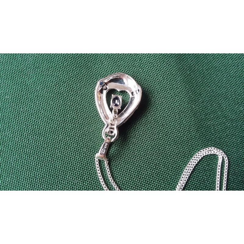 BARGAIN Silver 925 Sri Lankan Necklace With Blue Sapphire